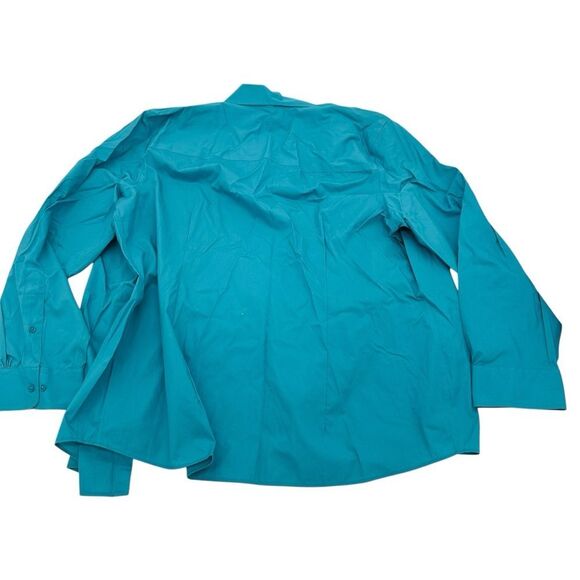 Jones New York Teal Button Down Shirt - Picture 6 of 8